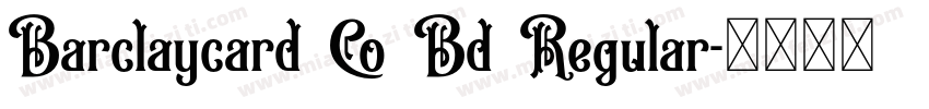 Barclaycard Co Bd Regular字体转换